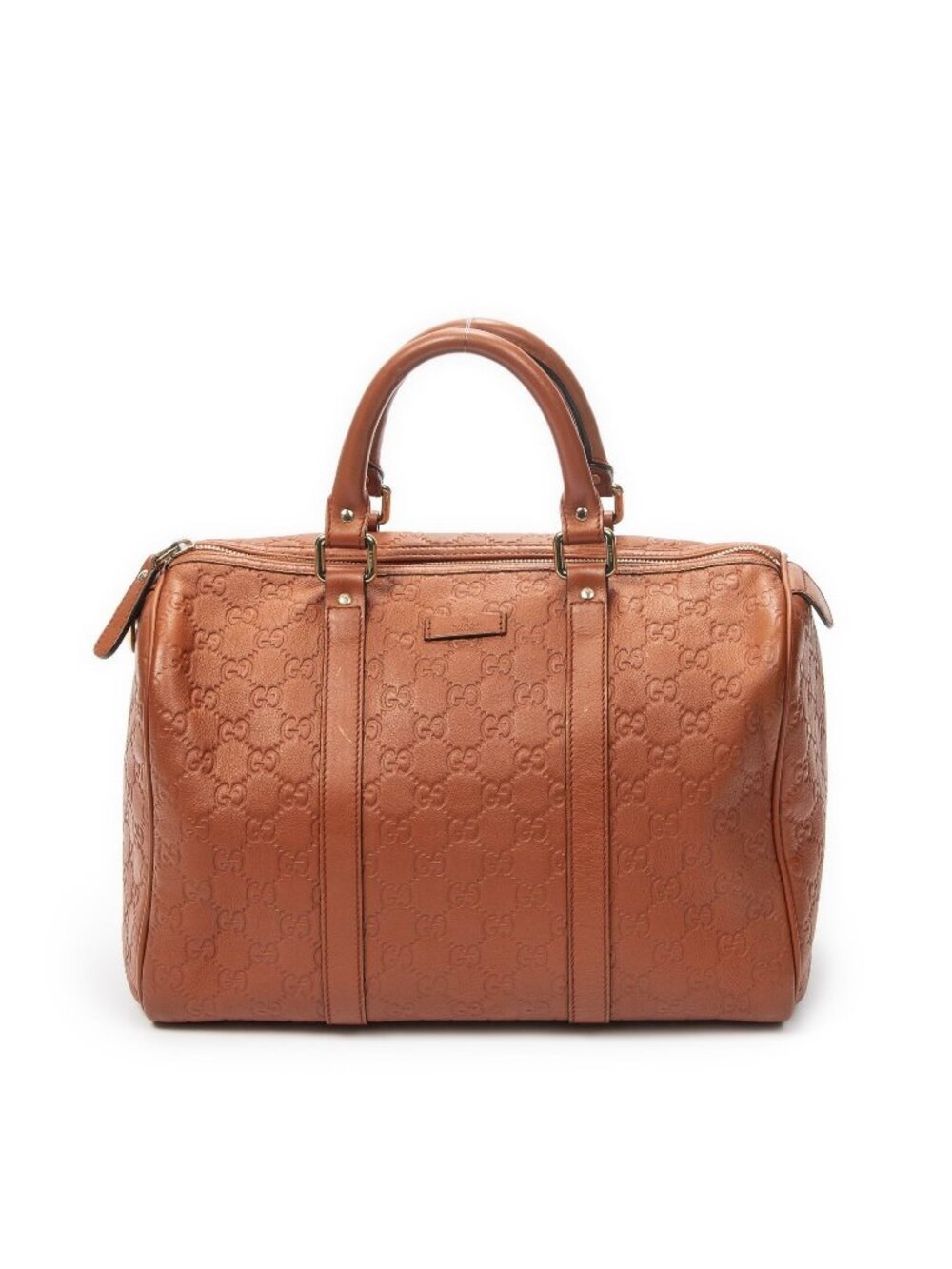 Gucci Medium Boston Orange Guccissima Handbag